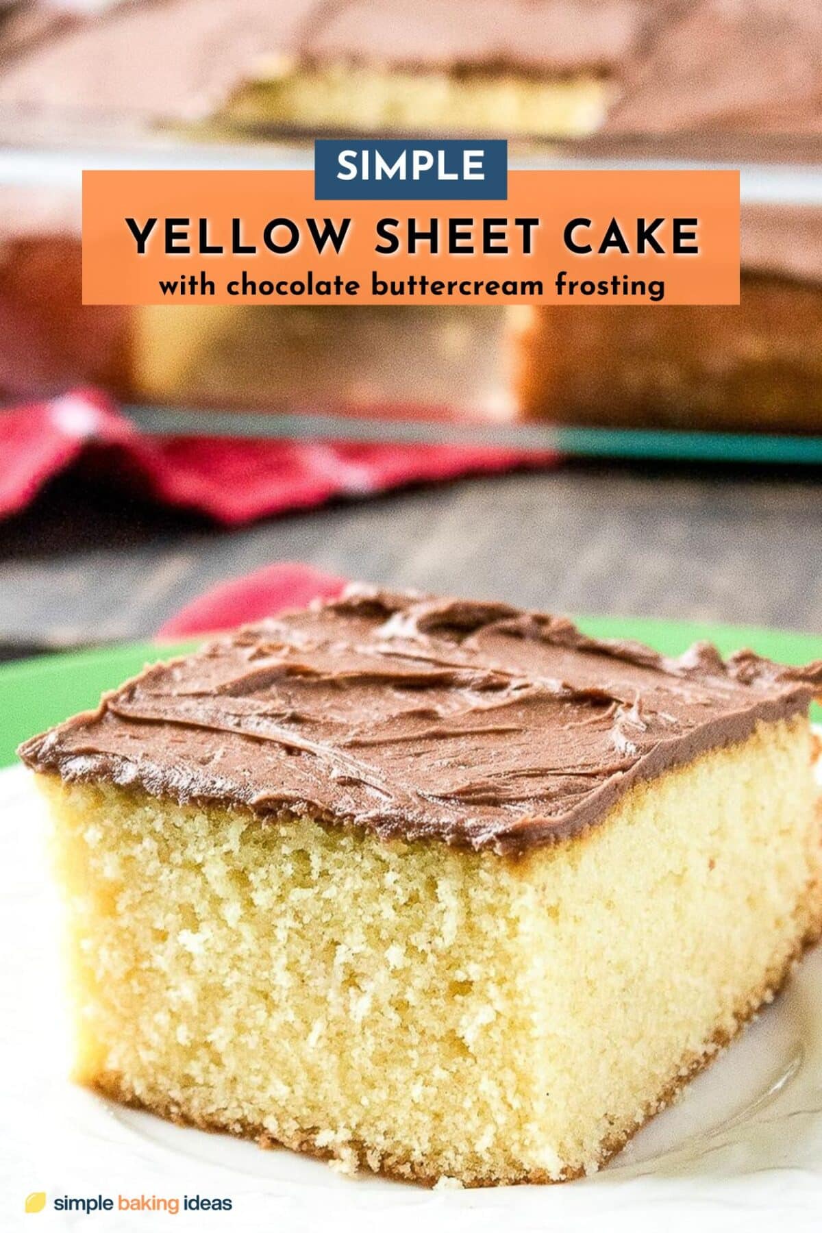Simple yellow sheet cake recipe - this recipe is an easy to make baking recipe for a yellow sheet cake that’s a perfect everyday cake to share with your loved ones. Enjoy making it, and enjoy every scrumptious bite!