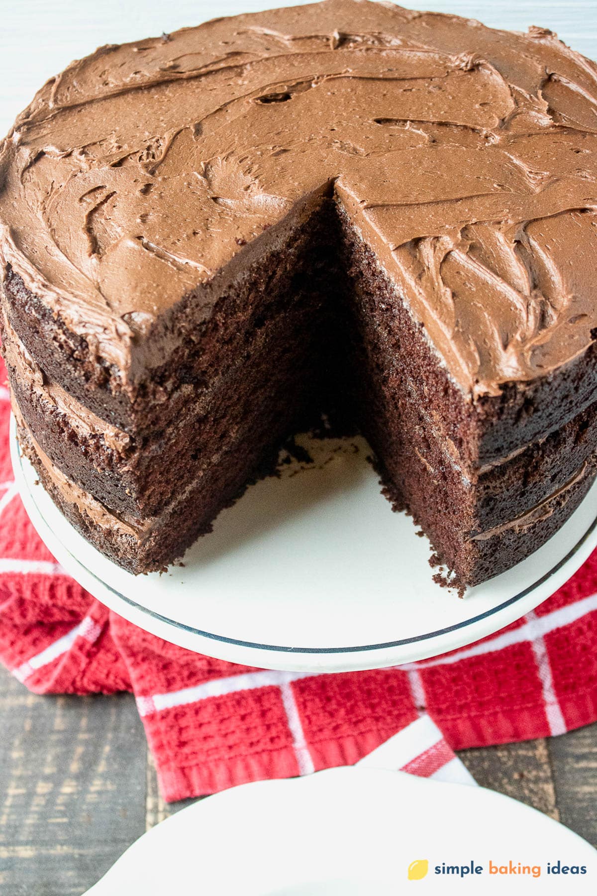 Simple Double Chocolate Layer Cake